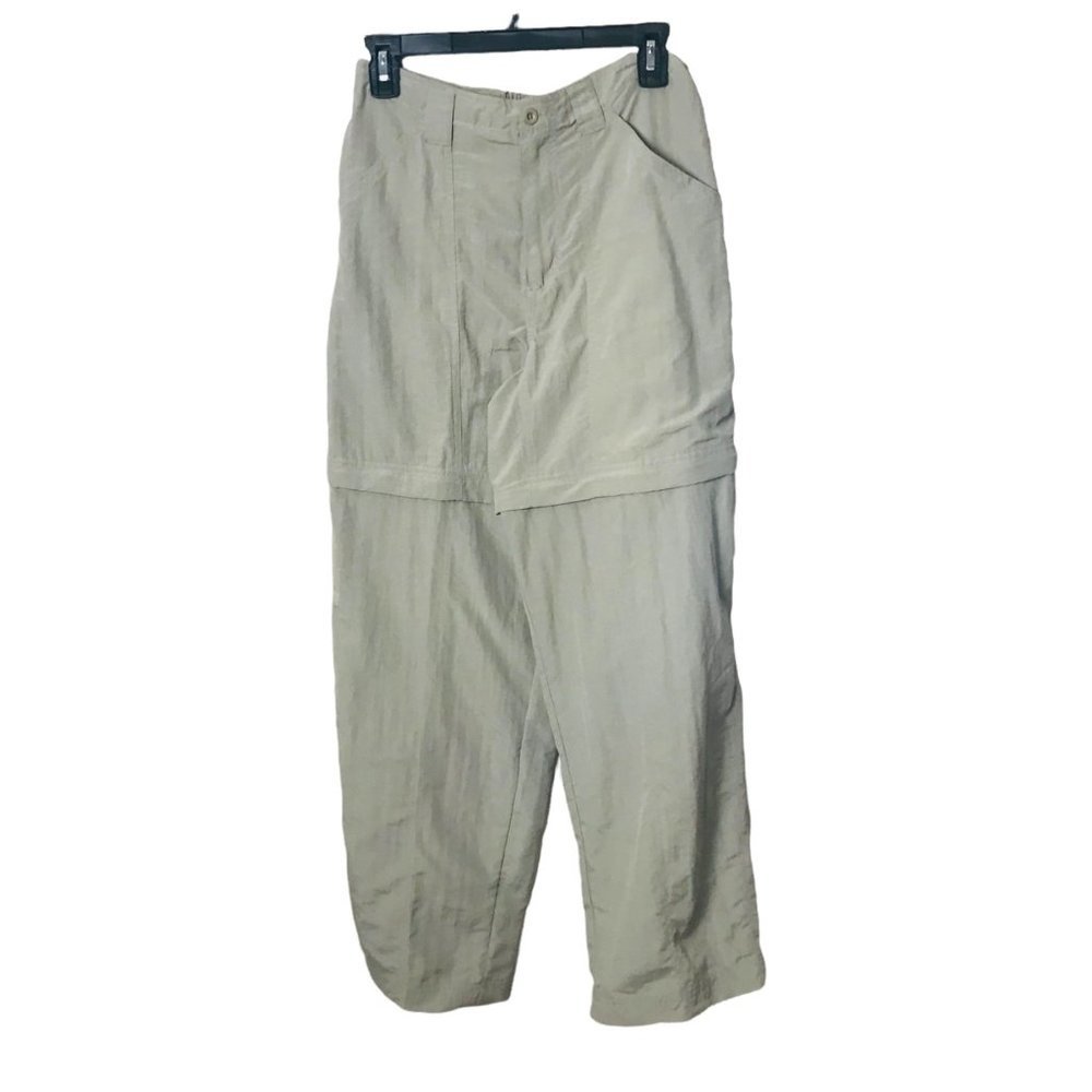 Alpine‎ Design Hiking Women Sz Medium Pants Convert to Shorts Tan 100% Nylon